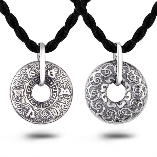 925 Silver Six-Syllable Mantra Peace Knot Necklace